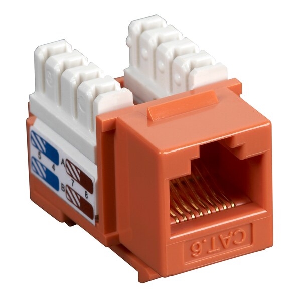 Black Box Black Box Connect Cat6 Rj-45 Keystone Jack Unshielded Orange 25-Pack CAT6J-OR-25PAK - main